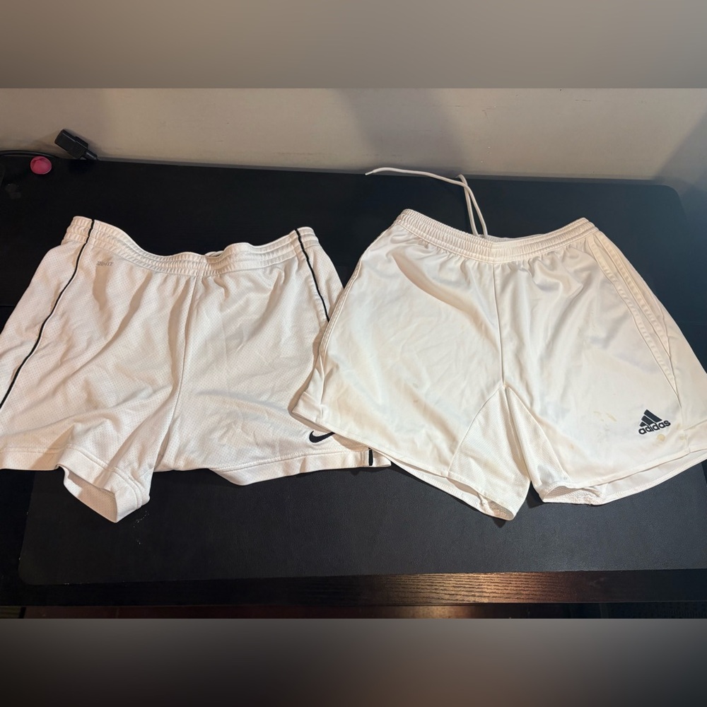 White Nike & Adidas Shorts Bundle